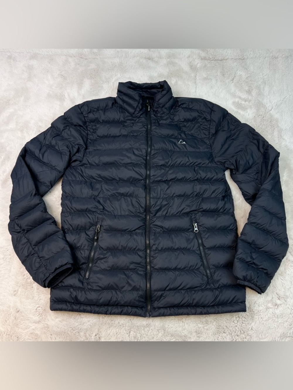 Paradox Mens Large Quilted Packable Puffer Jacket Black Duck Down Feather Filled